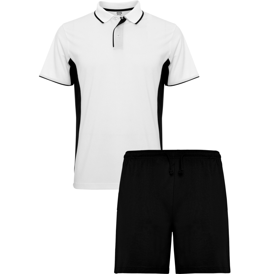 Conjunto petanca polo técnico bicolor y pantalón corto personalizado