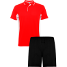 Conjunto petanca polo técnico bicolor y pantalón corto personalizado