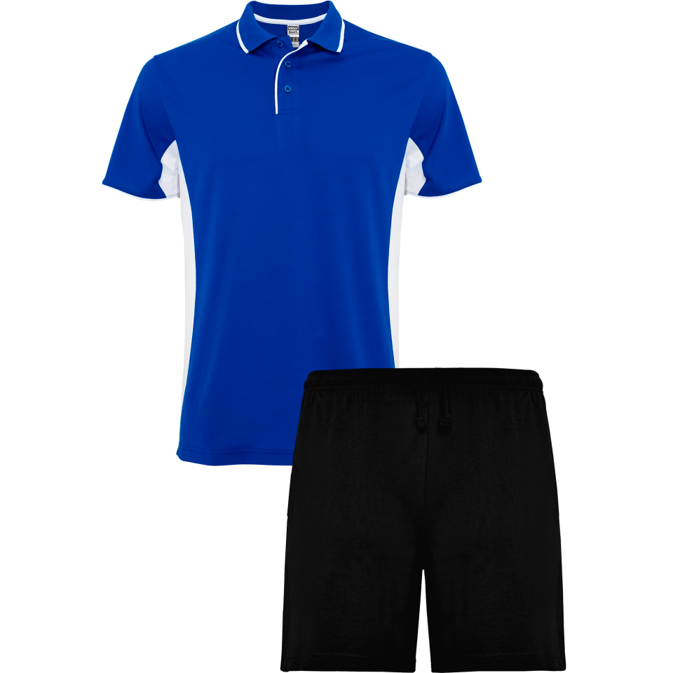 Conjunto petanca polo técnico bicolor y pantalón corto personalizado