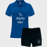 Conjunto de mujer petanca polo técnico y pantalón corto personalizado