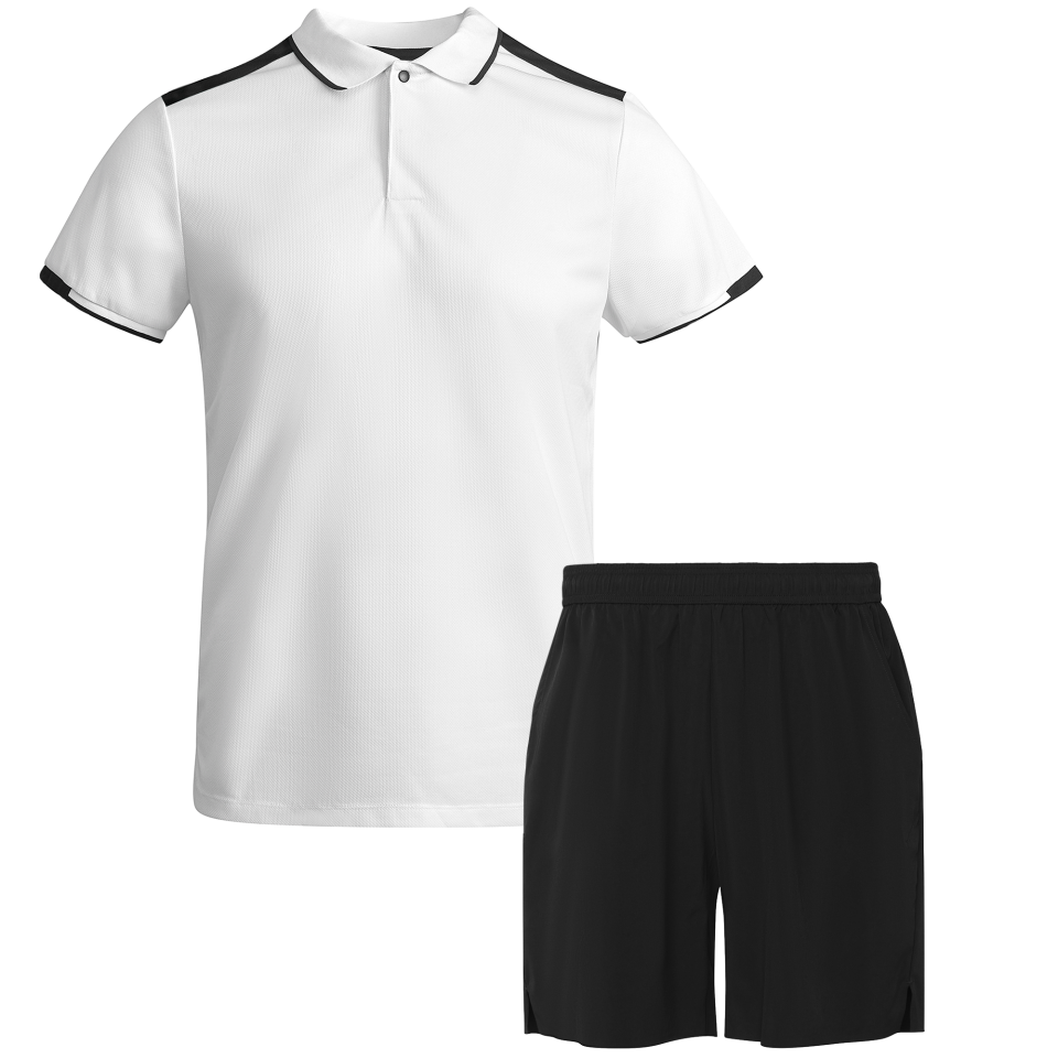 Conjunto de pádel polo técnico bicolor y pantalón personalizado
