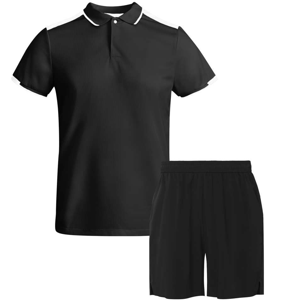 Conjunto de pádel polo técnico bicolor y pantalón personalizado