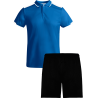 Conjunto infantil petanca polo técnico bicolor y pantalón corto