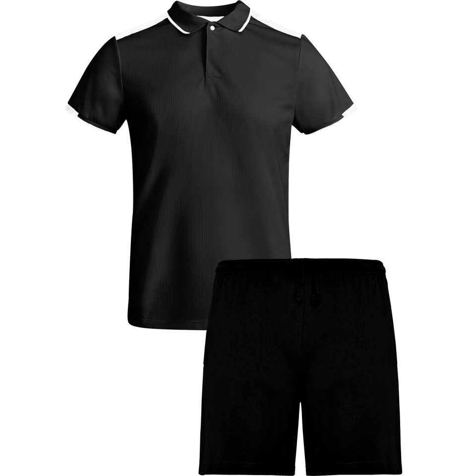 Conjunto infantil petanca polo técnico bicolor y pantalón corto