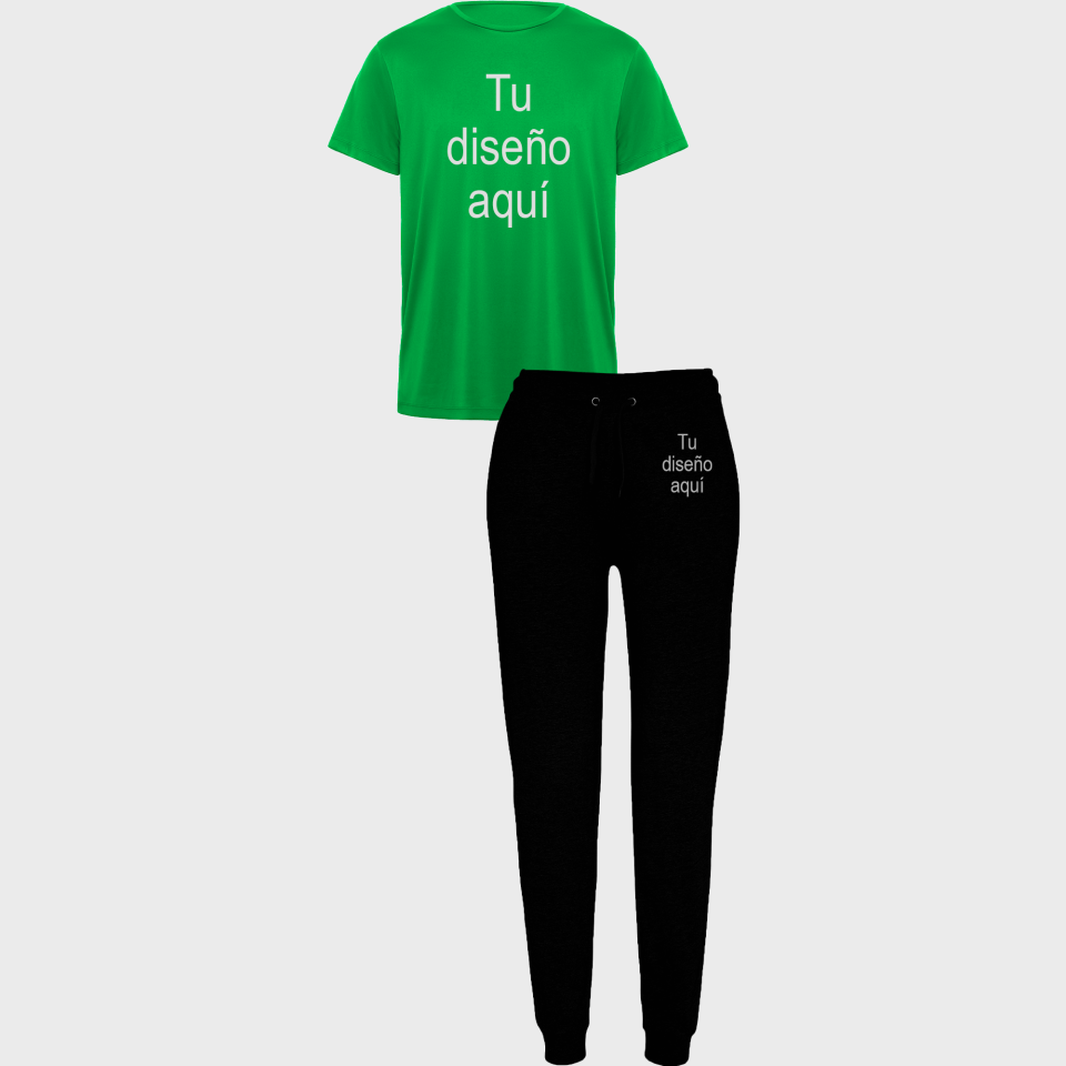 Conjunto petanca camiseta técnica y pantalón largo personalizado