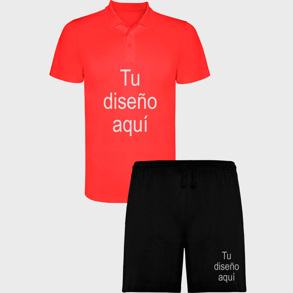 Conjunto petanca polo técnico y pantalón corto personalizado