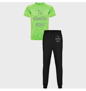 Conjunto infantil petanca camiseta técnica vigoré y pantalón largo personalizado