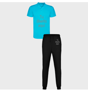 Conjunto infantil petanca polo técnico y pantalón largo personalizado