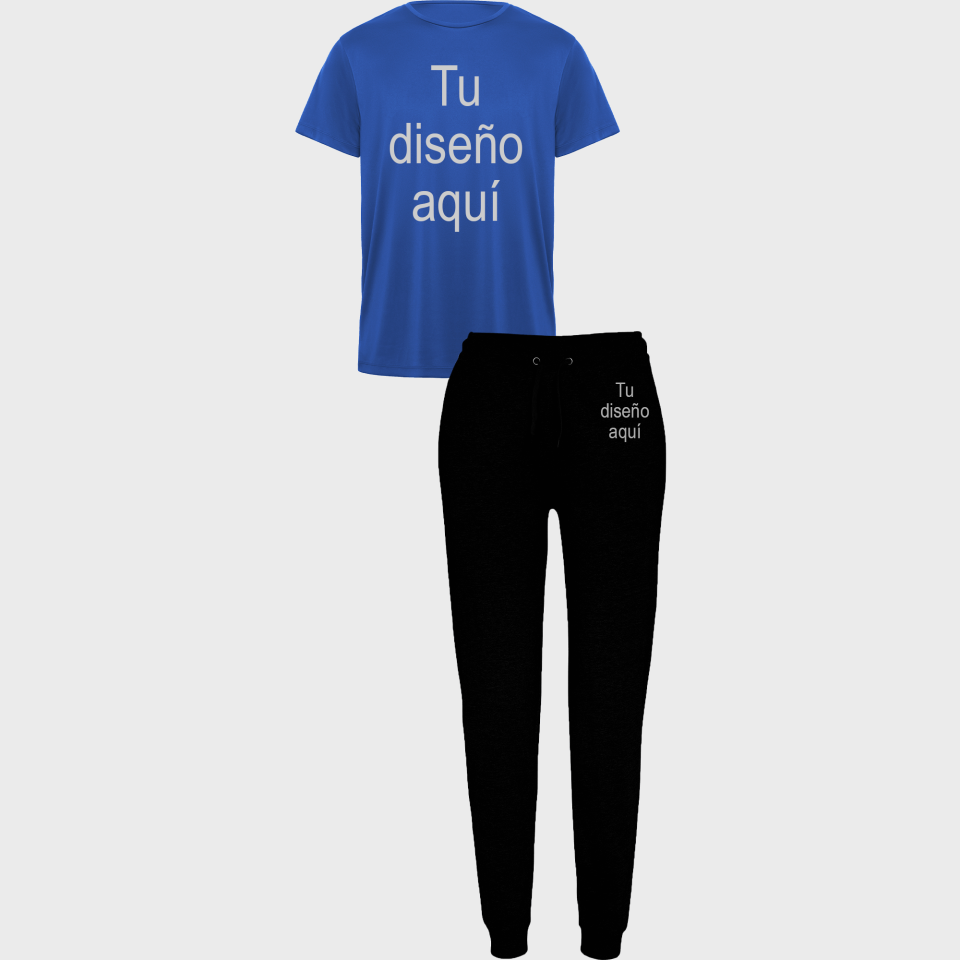 Conjunto infantil petanca camiseta técnica y pantalón largo personalizado