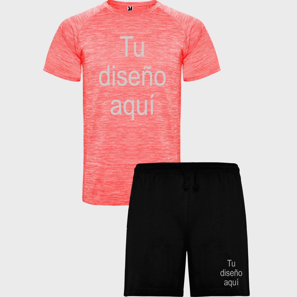 Conjunto infantil petanca camiseta técnica vigoré y pantalón corto personalizado