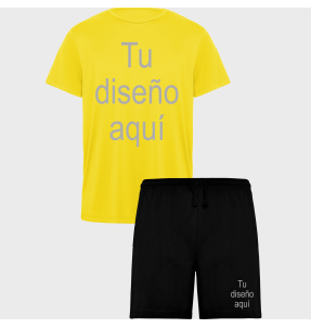 Conjunto infantil petanca camiseta técnica y pantalón corto personalizado