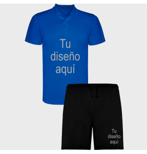 Conjunto infantil petanca polo técnico y pantalón corto personalizado
