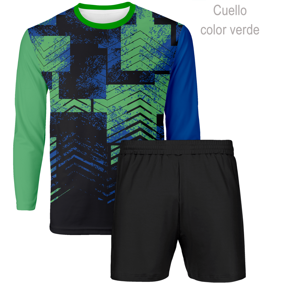 Conjunto running camiseta manga larga y pantalón corto 100% fullprint personalizado