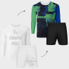 Conjunto running camiseta manga larga y pantalón corto 100% fullprint personalizado
