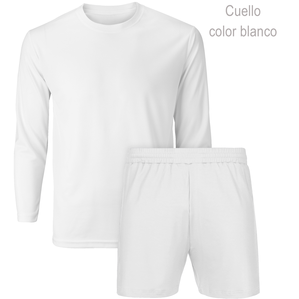 Conjunto petanca camiseta manga larga y pantalón corto 100% fullprint personalizado