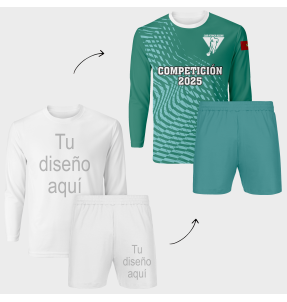 Conjunto petanca camiseta manga larga y pantalón corto 100% fullprint personalizado