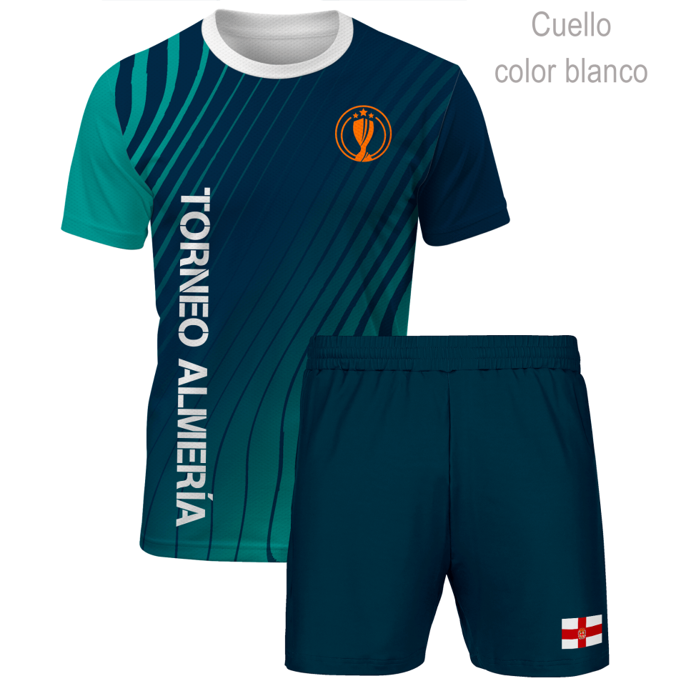 Conjunto petanca camiseta manga corta y pantalón corto 100% fullprint personalizado