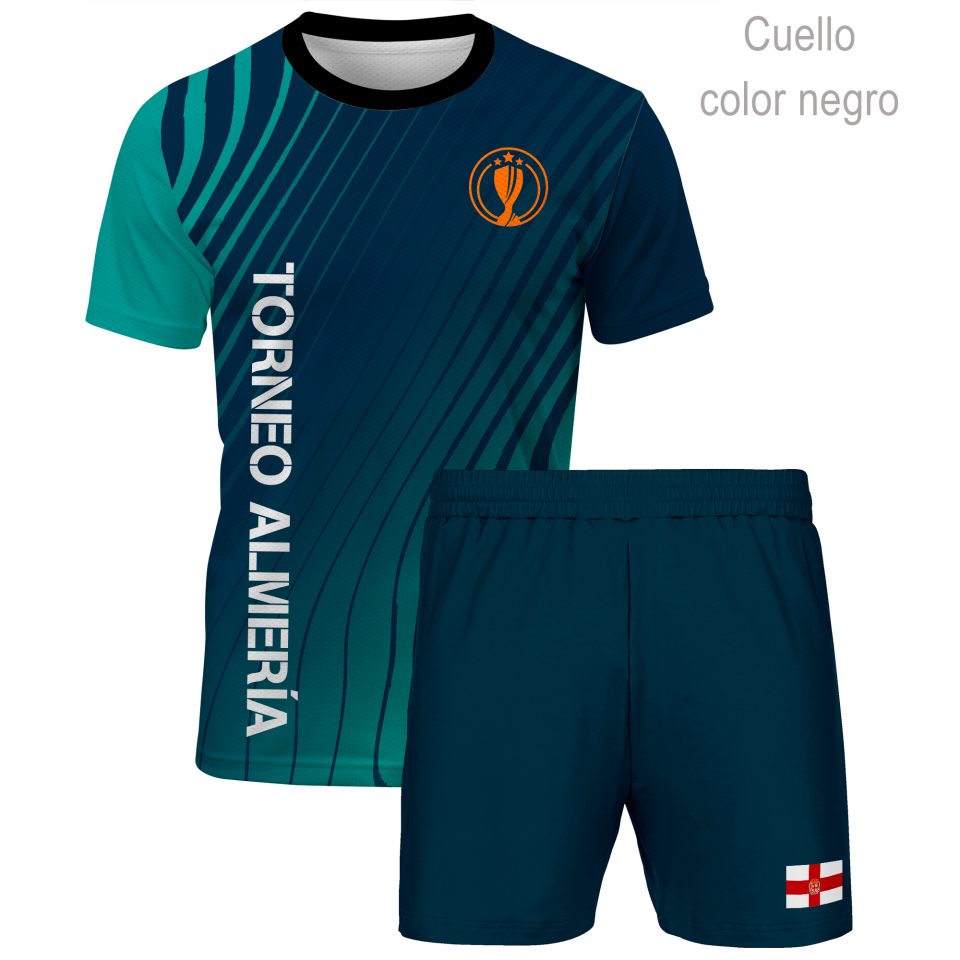 Conjunto petanca camiseta manga corta y pantalón corto 100% fullprint personalizado