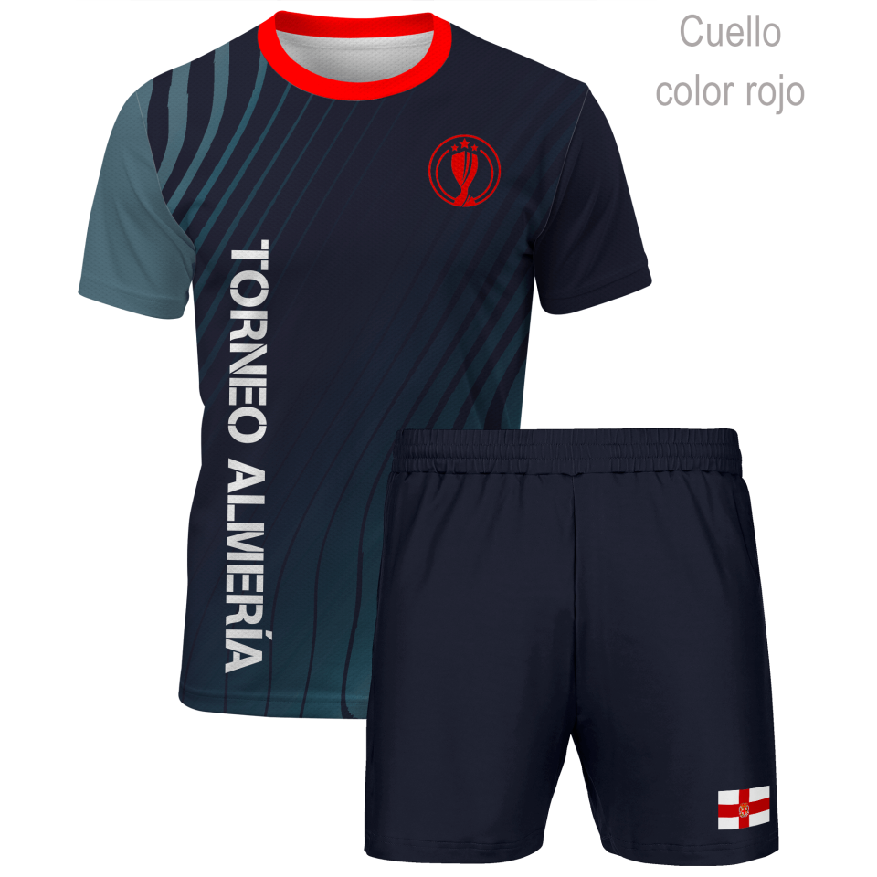 Conjunto petanca camiseta manga corta y pantalón corto 100% fullprint personalizado