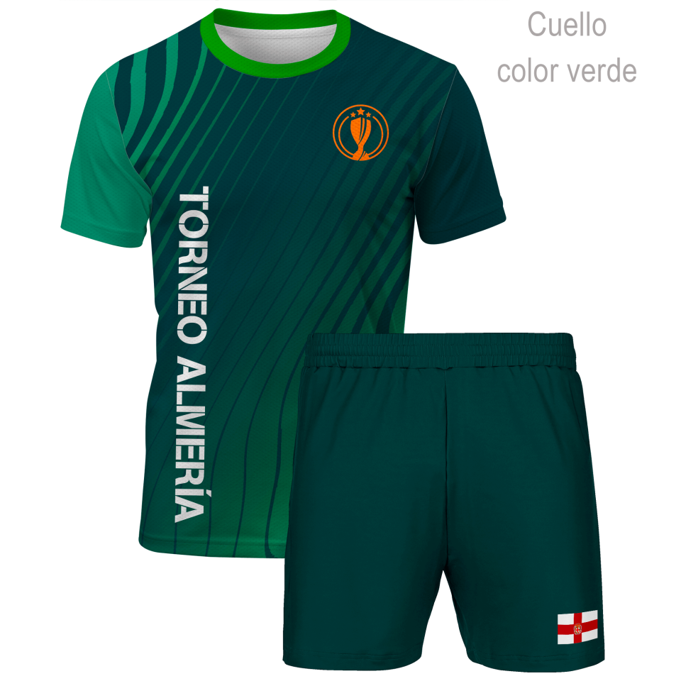 Conjunto petanca camiseta manga corta y pantalón corto 100% fullprint personalizado