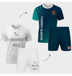 Conjunto petanca camiseta manga corta y pantalón corto 100% fullprint personalizado