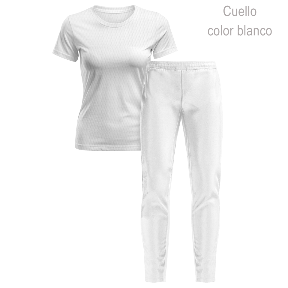 Conjunto petanca camiseta manga corta y pantalón largo de mujer 100% fullprint personalizado