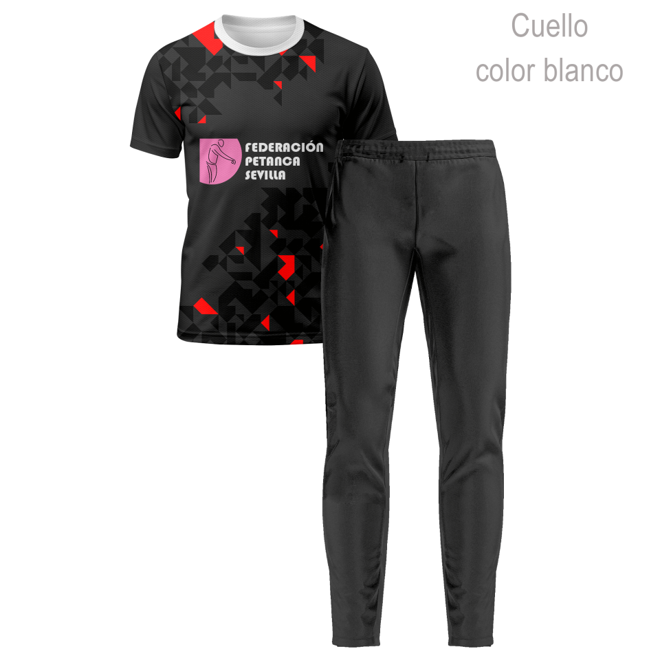 Conjunto petanca camiseta manga corta y pantalón largo 100% fullprint personalizado