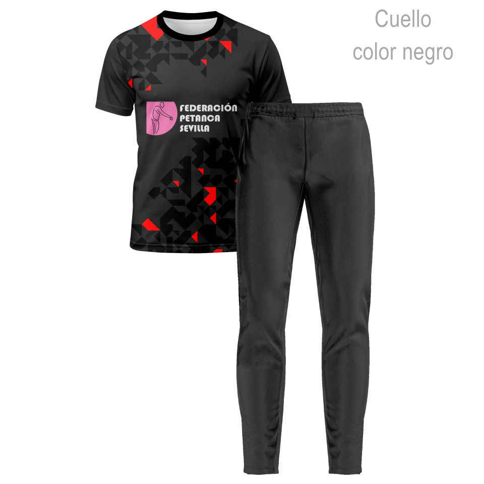 Conjunto petanca camiseta manga corta y pantalón largo 100% fullprint personalizado