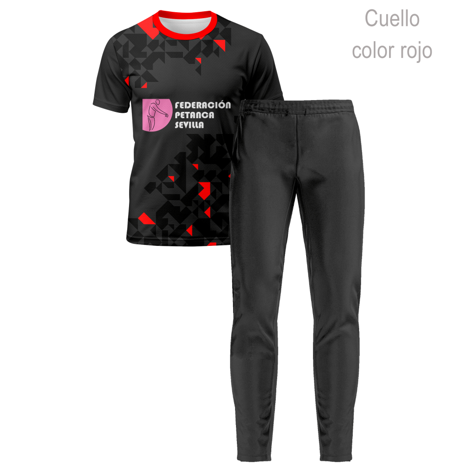 Conjunto petanca camiseta manga corta y pantalón largo 100% fullprint personalizado