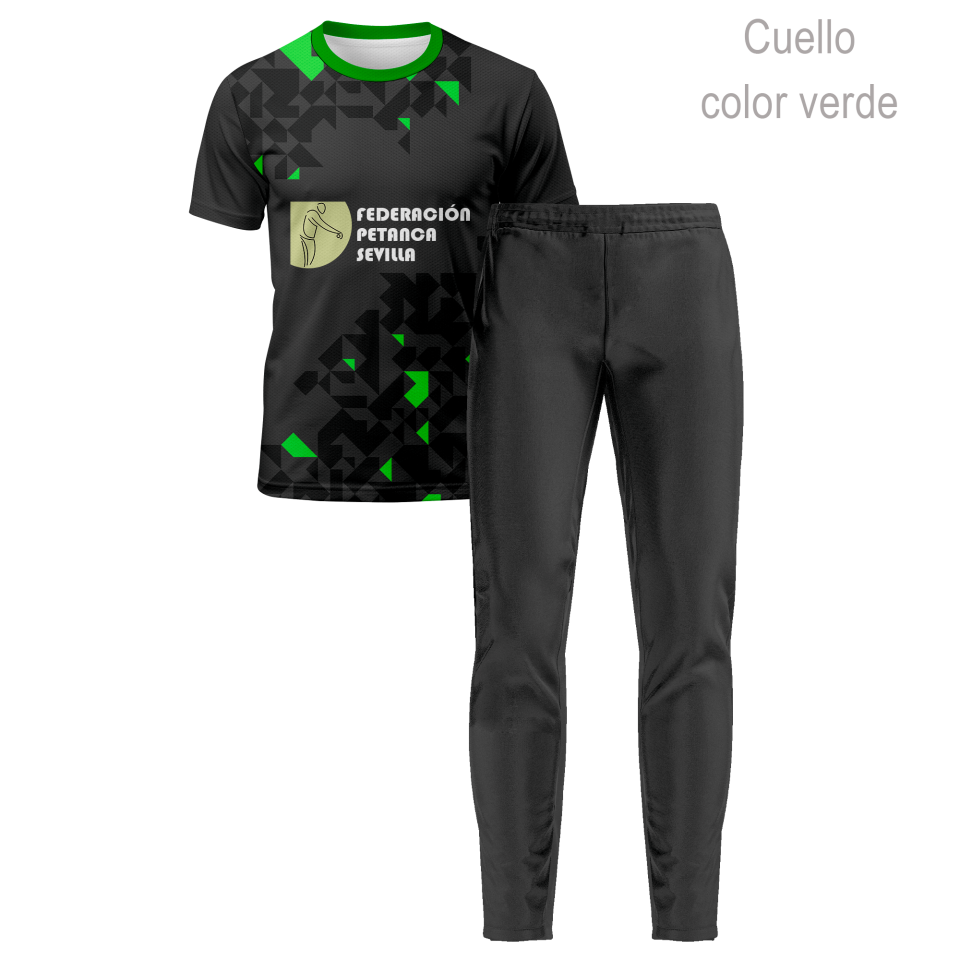 Conjunto petanca camiseta manga corta y pantalón largo 100% fullprint personalizado
