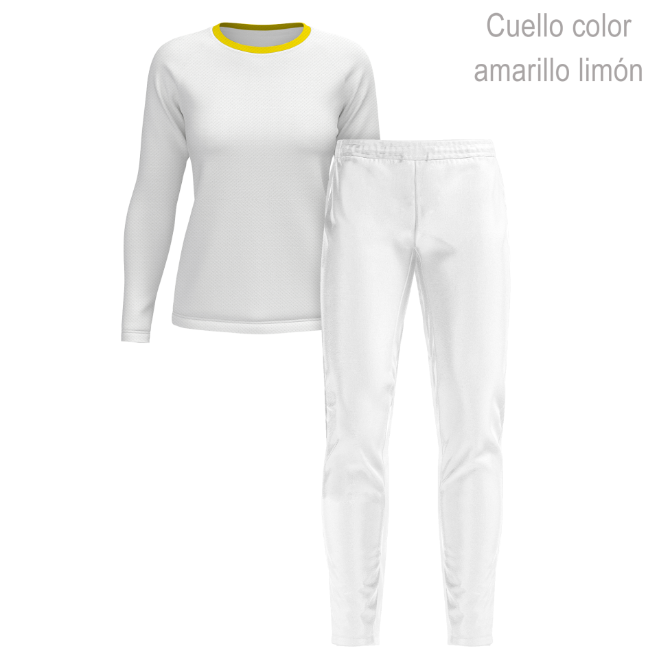 Conjunto petanca camiseta manga larga y pantalón largo de mujer 100% fullprint personalizado