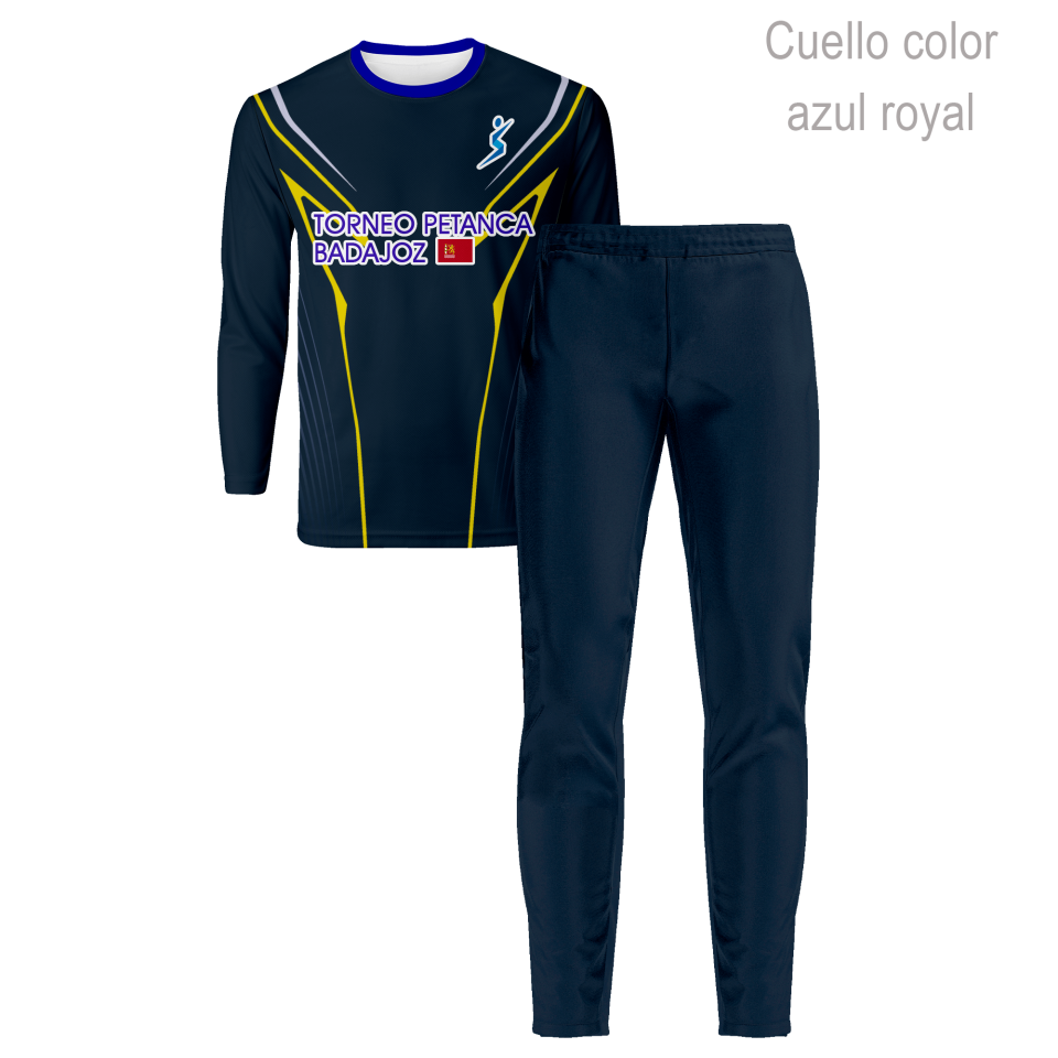 Conjunto petanca camiseta manga larga y pantalón largo 100% fullprint personalizado