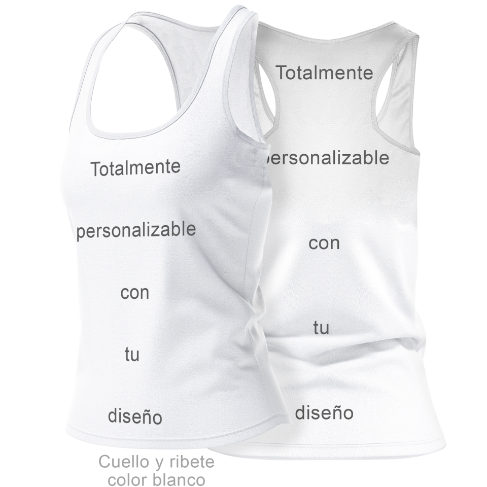 Camiseta para eventos espalda nadadora 100% fullprint personalizada