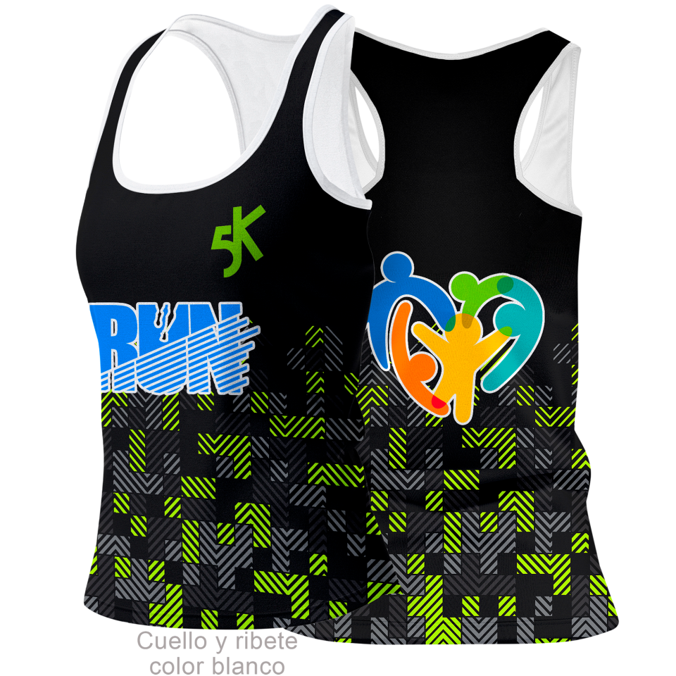 Camiseta para eventos espalda nadadora 100% fullprint personalizada