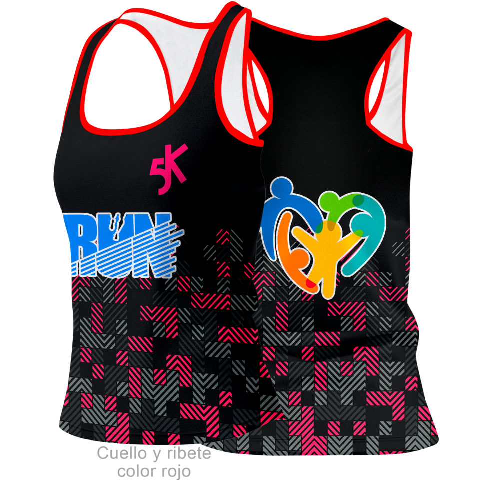 Camiseta para eventos espalda nadadora 100% fullprint personalizada