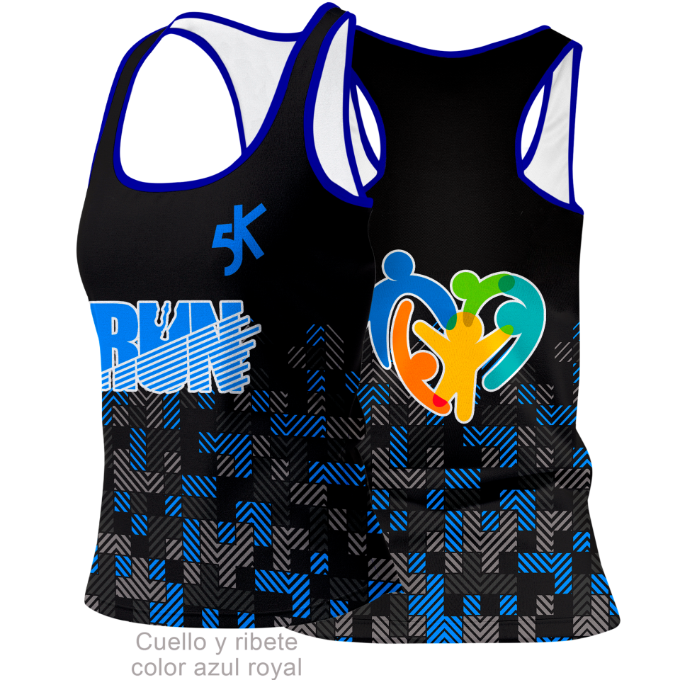 Camiseta para eventos espalda nadadora 100% fullprint personalizada