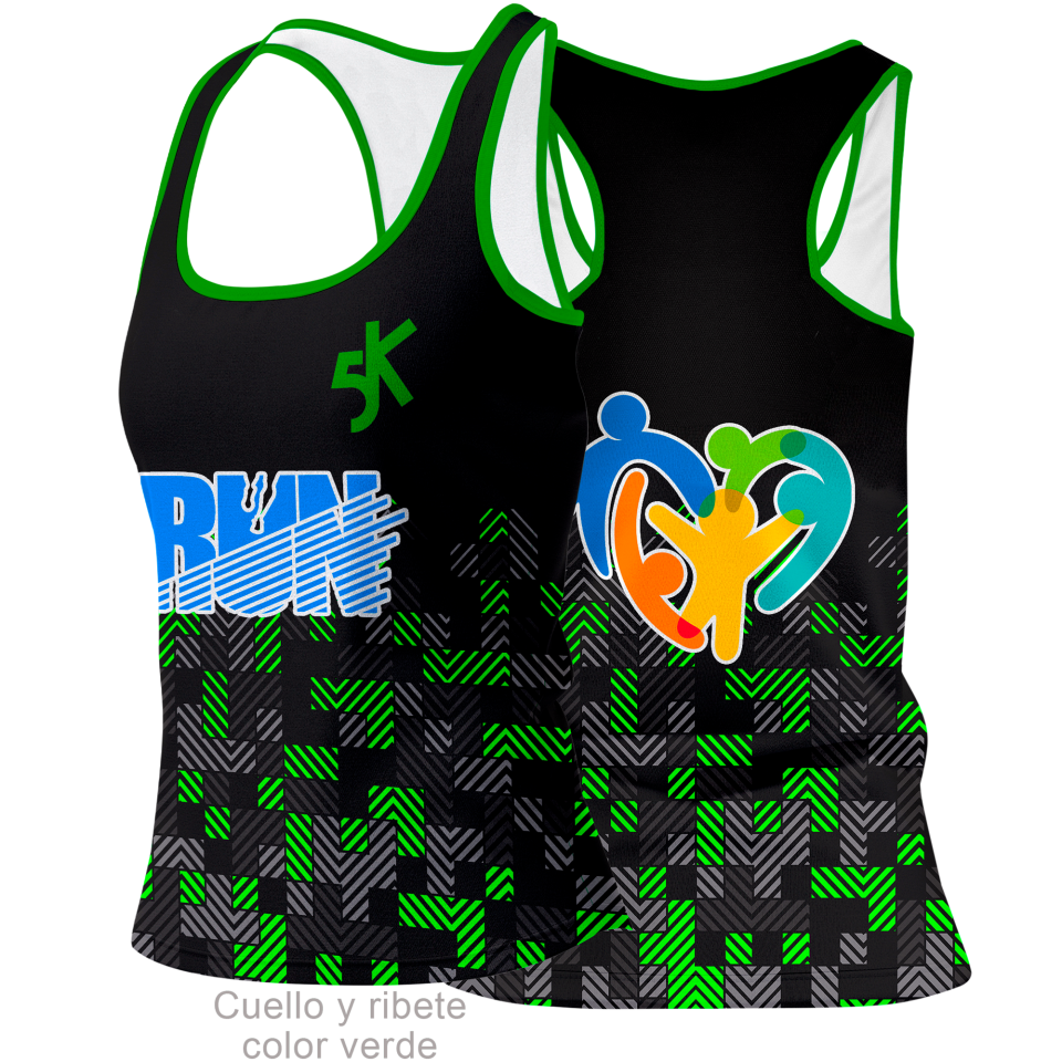 Camiseta para eventos espalda nadadora 100% fullprint personalizada