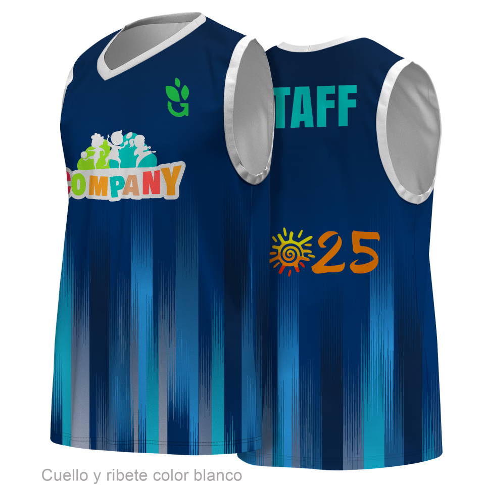 Camiseta para eventos sin mangas 100% fullprint personalizada