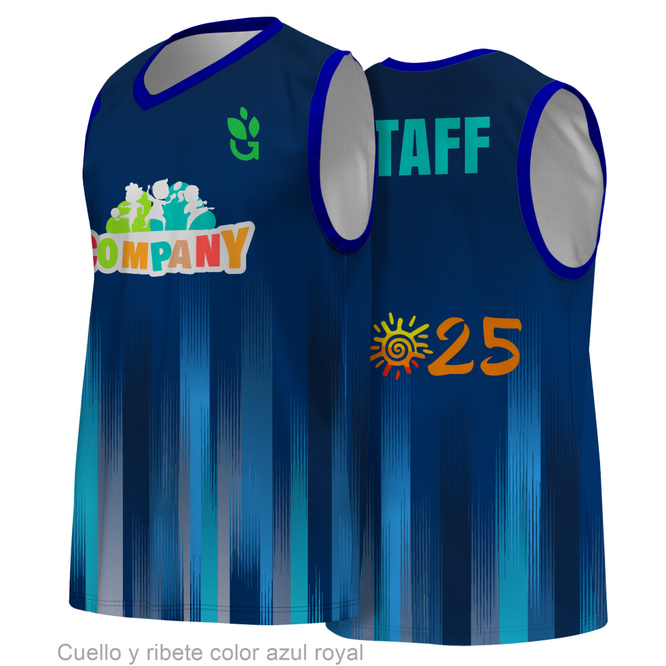 Camiseta para eventos sin mangas 100% fullprint personalizada