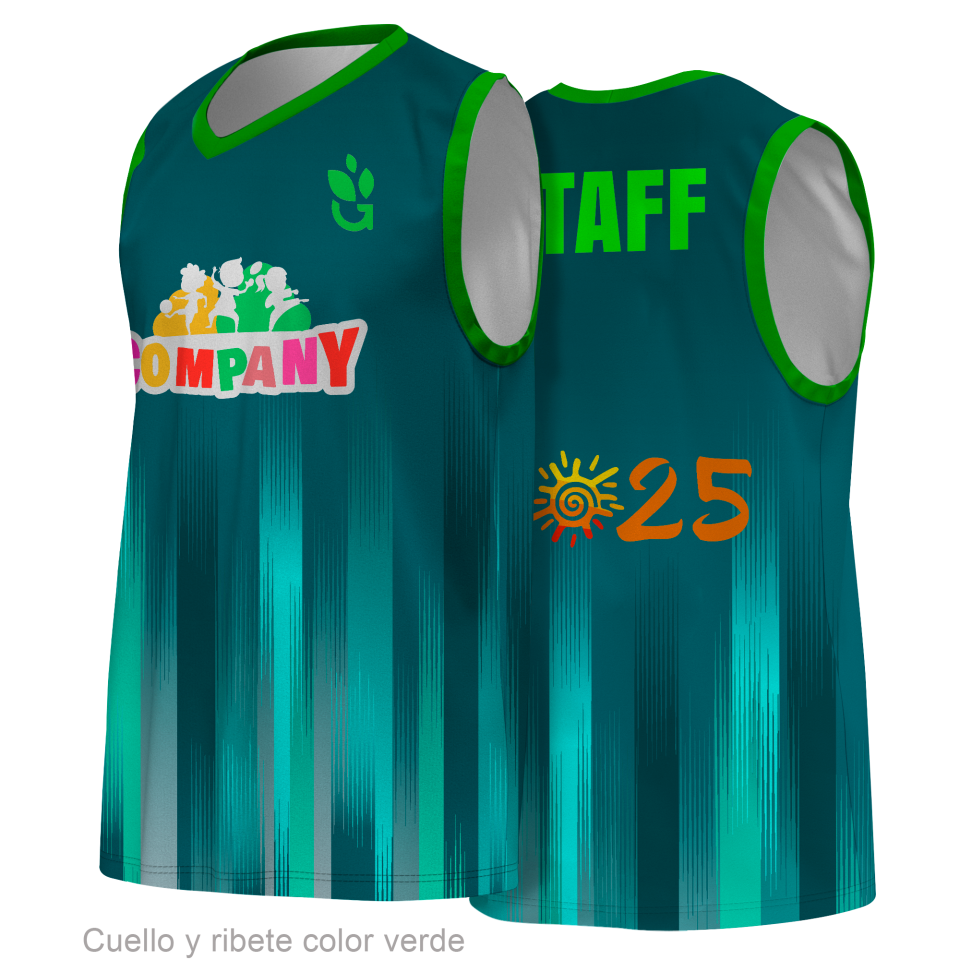 Camiseta para eventos sin mangas 100% fullprint personalizada