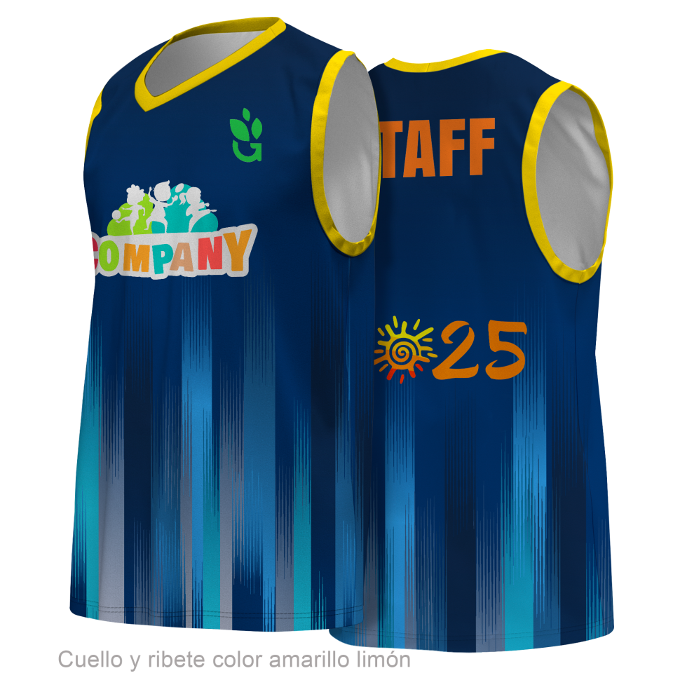 Camiseta para eventos sin mangas 100% fullprint personalizada