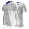 Camiseta para eventos cuello pico 100% fullprint personalizada
