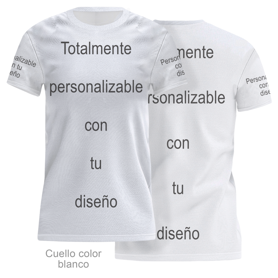 Camiseta para eventos de mujer 100% fullprint personalizada
