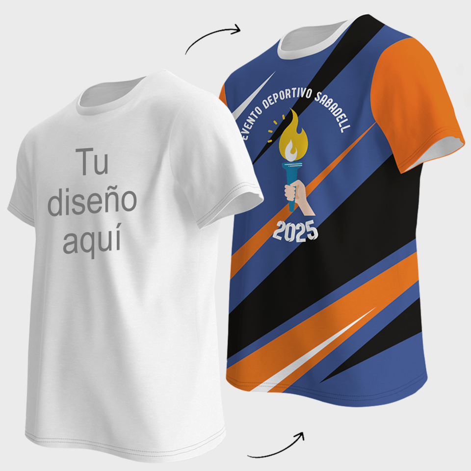 Camiseta para eventos 100% fullprint personalizada
