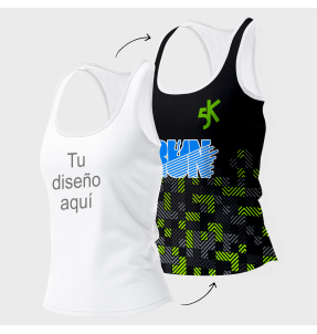 Camiseta para eventos espalda nadadora 100% fullprint personalizada
