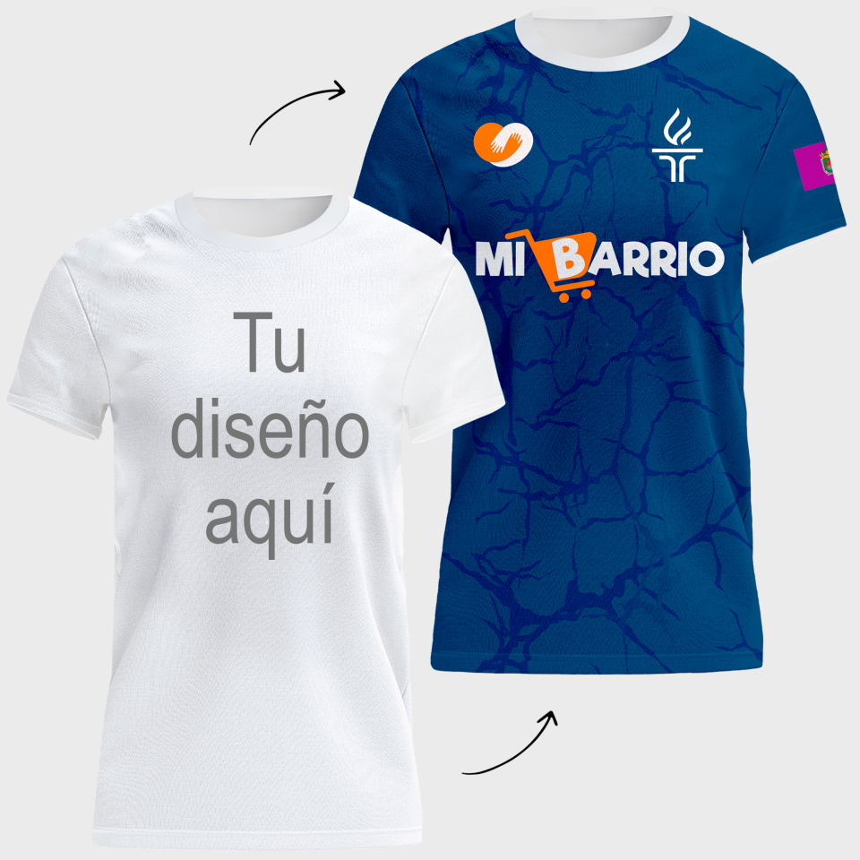 Camiseta para eventos de mujer 100% fullprint personalizada