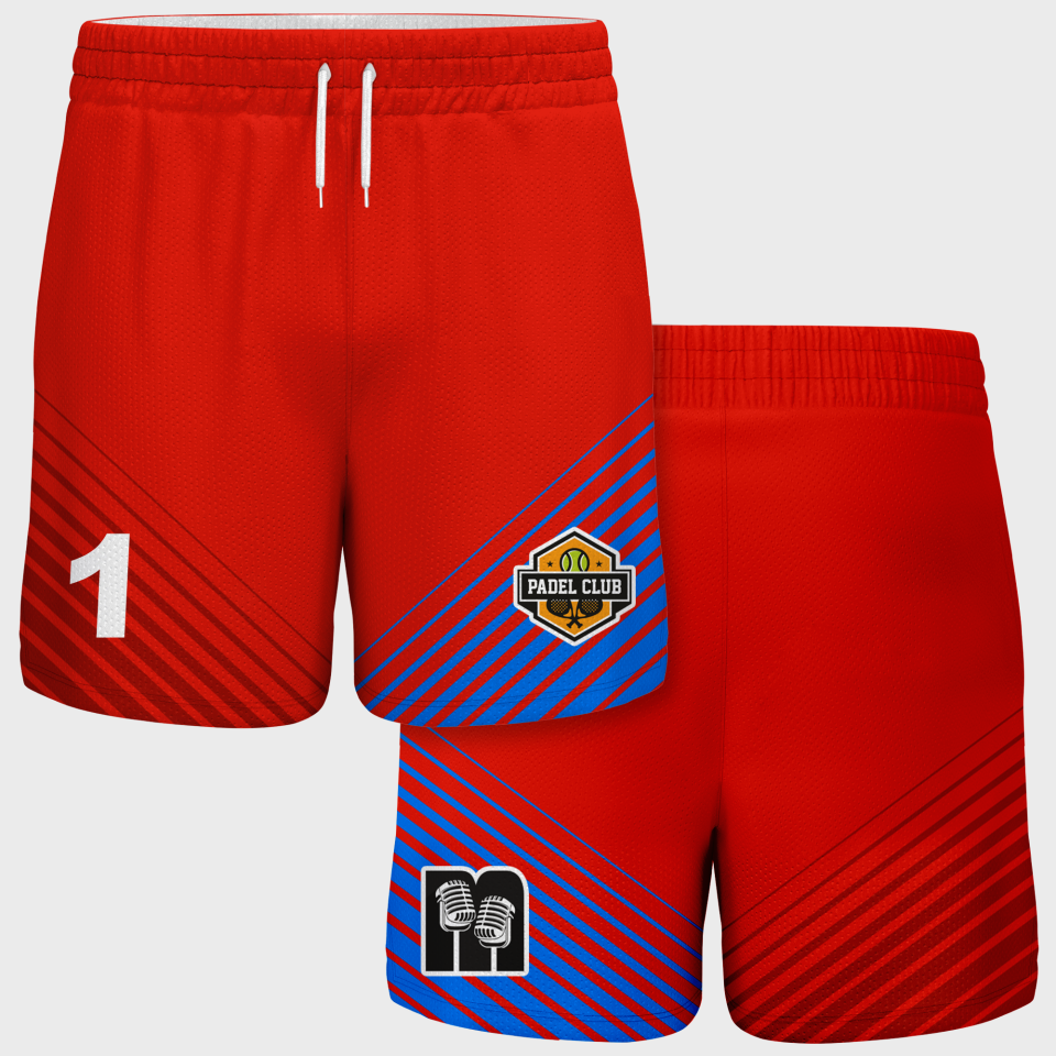 Pantalón corto pádel sublimado modelo rayas