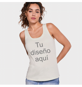 Camiseta amplia de mujer de tirantes