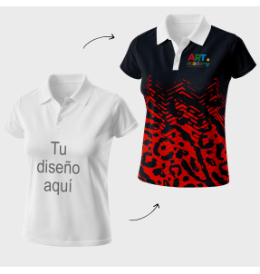 Polo para eventos de mujer 100% fullprint personalizado
