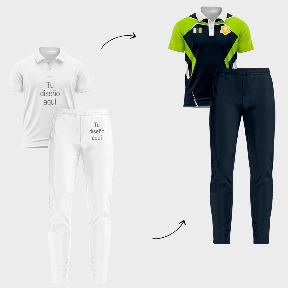 Conjunto petanca polo y pantalón largo 100% fullprint personalizado